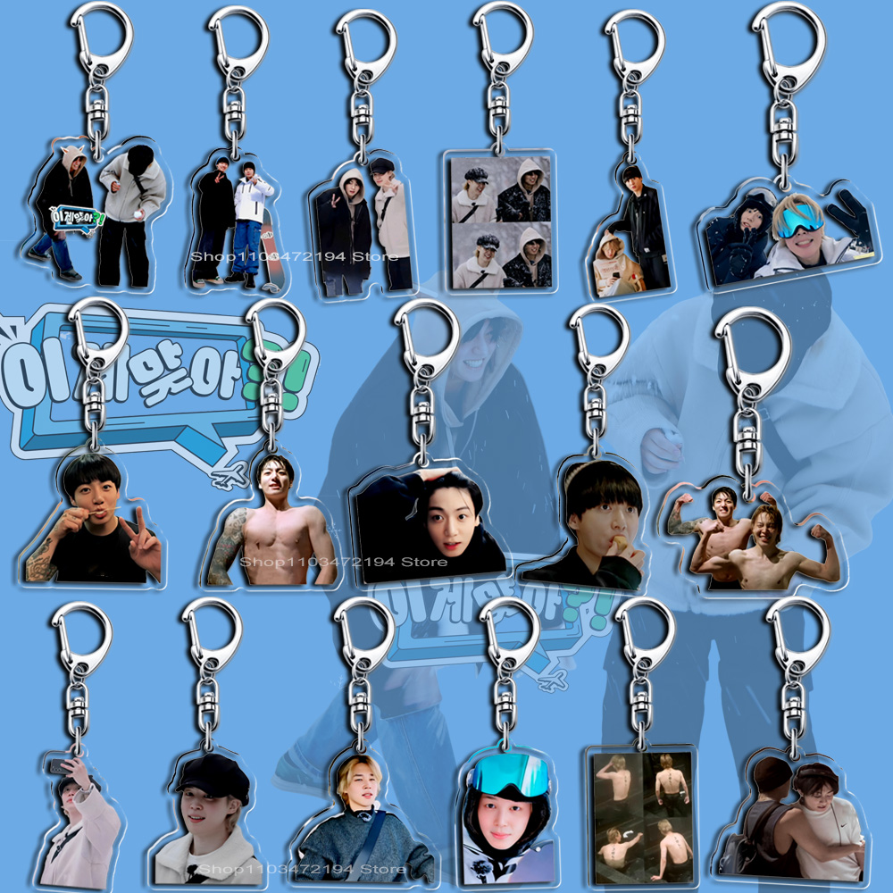 LLavero de acrílico Kpop Idol Vminkook de 5CM EP.07 ARE YOU SURE TV SHOW llavero personalizado Vkook Jikook accesorios de regalo divertidos Merch