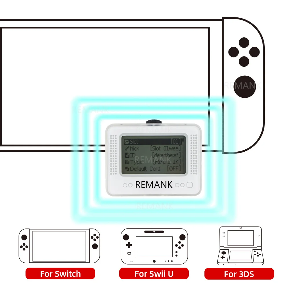 REMANCO Per Allmiiboo NFC Modulare Simulatore Intelligente Emulatore Bluetooth Scrittore Universale Per Interruttore/SW2/Wiiu/3DS Accessorio