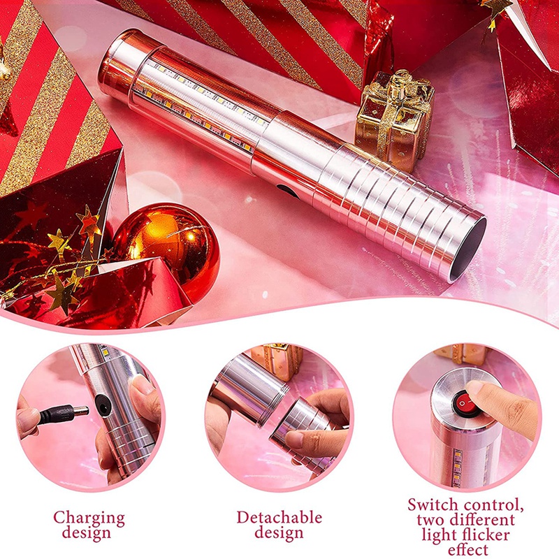 ABO-2 個 LED ストロボライト LED ボトルサービスライト再利用可能なシャンパンボトルハンドヘルドライトパーティーコンサート用、米国プラグ