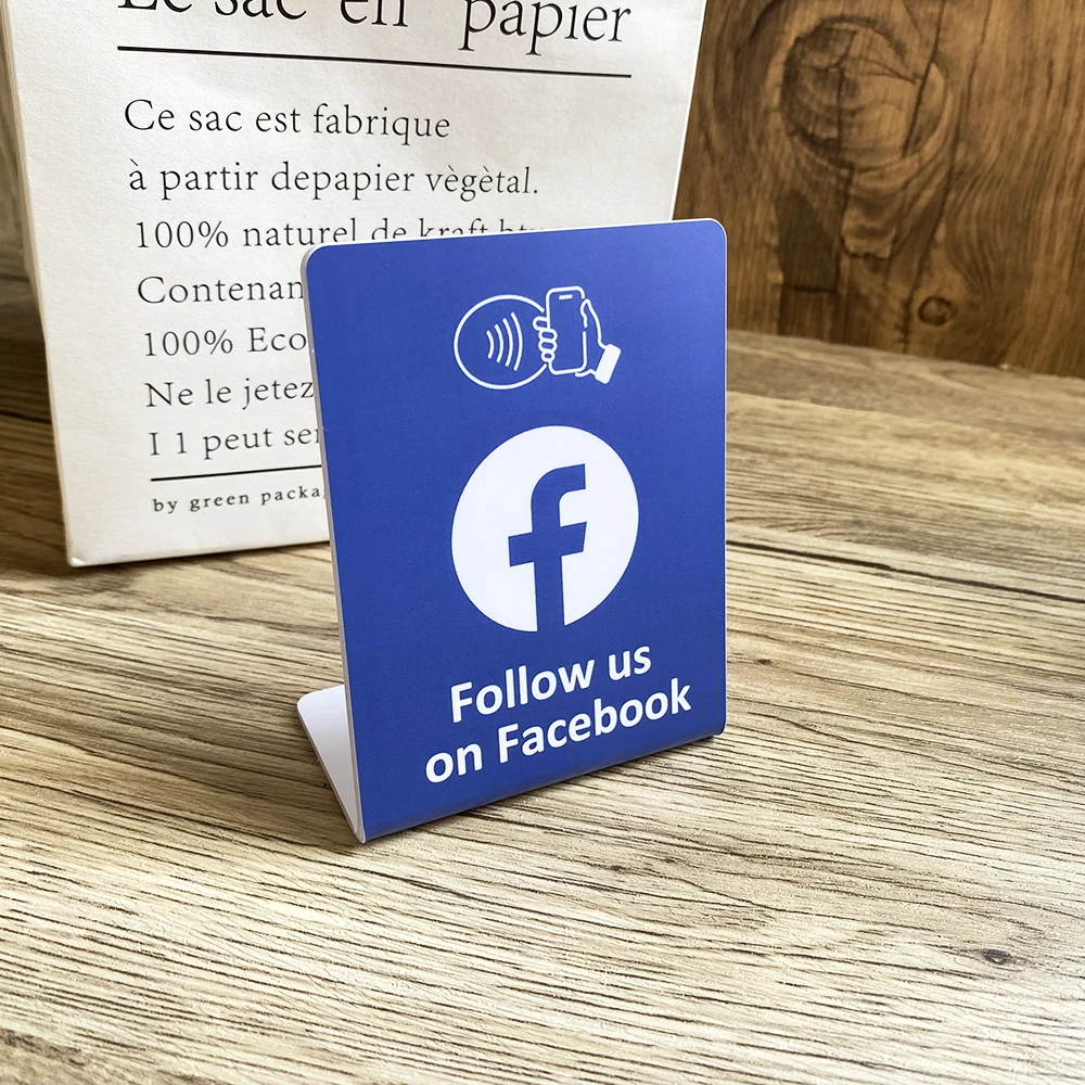 3"X4"Boost your followers fast and easily with our Instagram Facebook NFC Socail Media Tap Display Stand