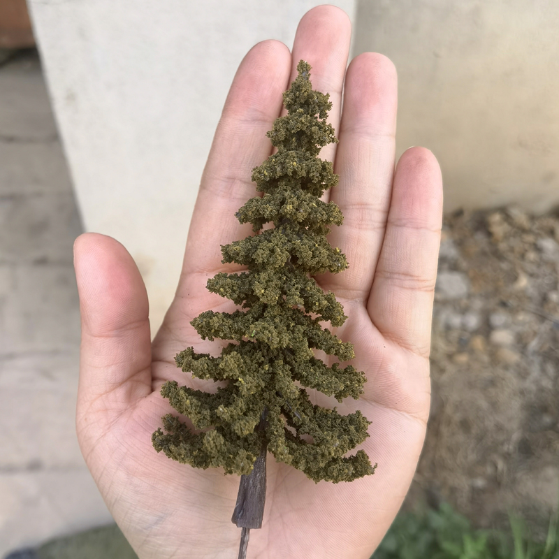 2/10pcs Model Pine Trees Military mountain sand table Model Tree Autumn Plant model N HO O Scale for Model Railway Layout 8-15cm