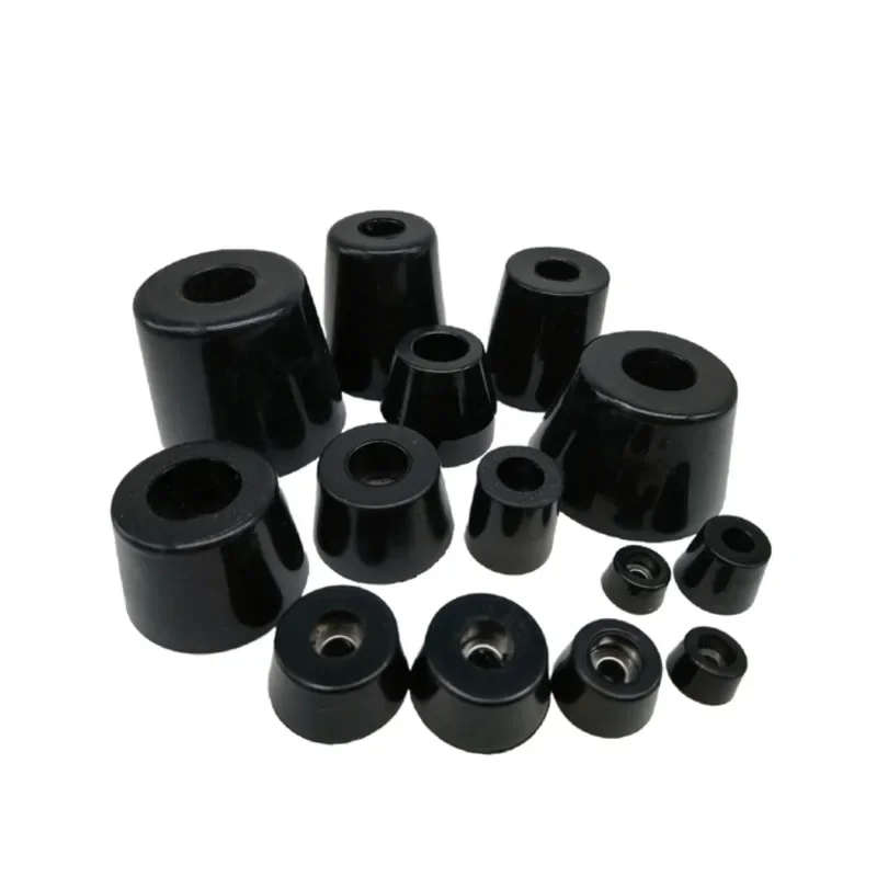 1/2/4/8/12/16/20 Stuks Voet Pad Zwart Rubber Tips Tafel Box Luidspreker Meubels Been Shock Stand Absorber Antislip Met Pakking