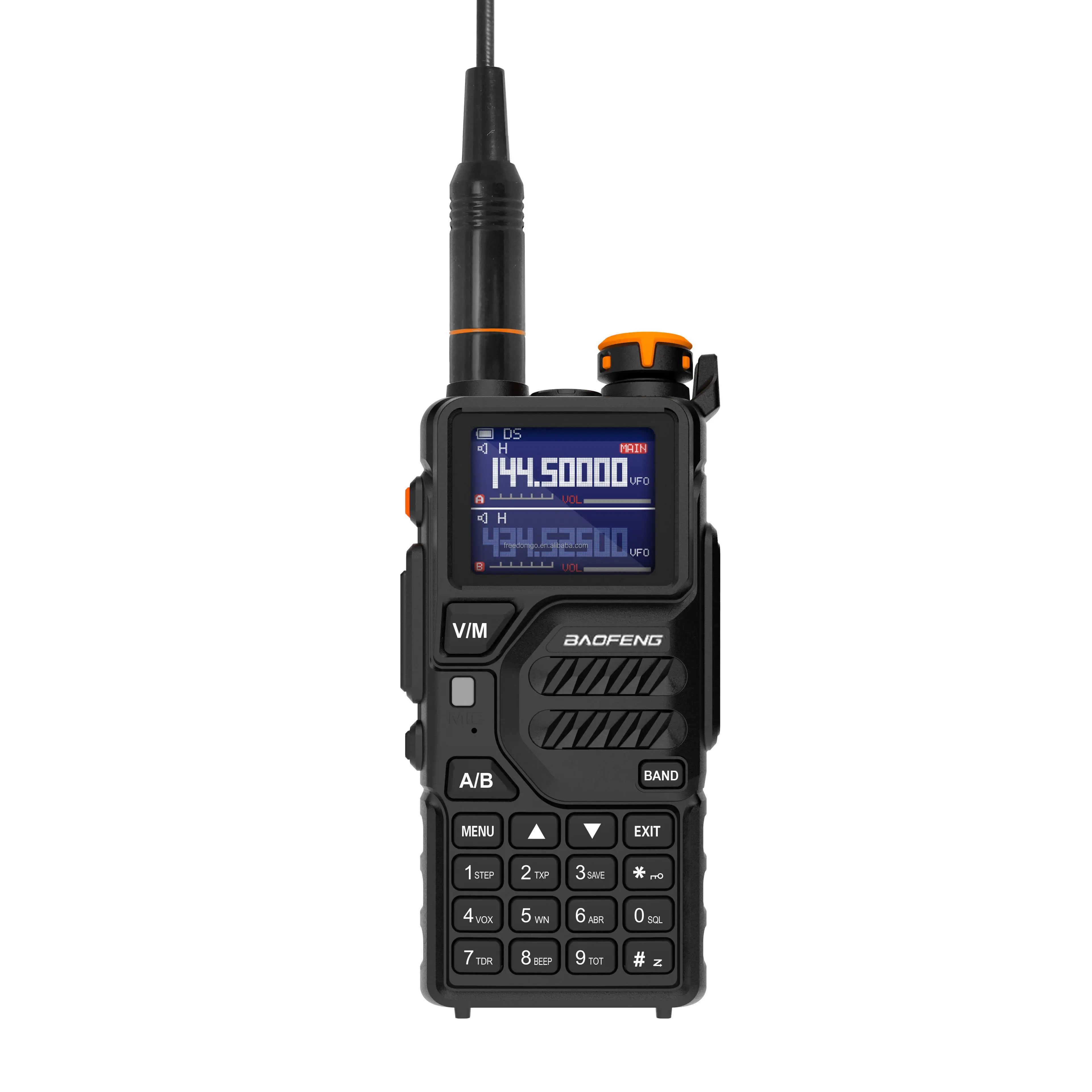 1 unidad de radio amateur UV-K5PLUS, radio portátil walkie-talkie de doble banda Baofeng K5PLUS de 10W para exteriores, utilizada para comunicaciones de larga distancia