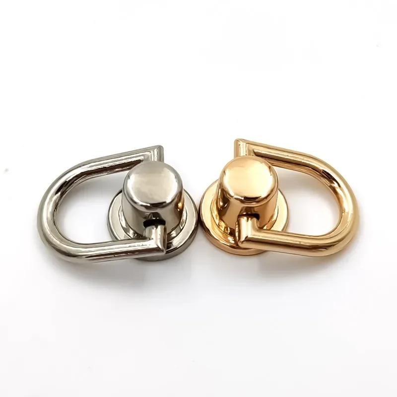 Hebillas de Clip lateral para bolso con anillo en forma de D, hebilla de Metal doble D, asas de cadena para bolso, conector, correa para bolso, accesorios de Hardware, 5 uds.