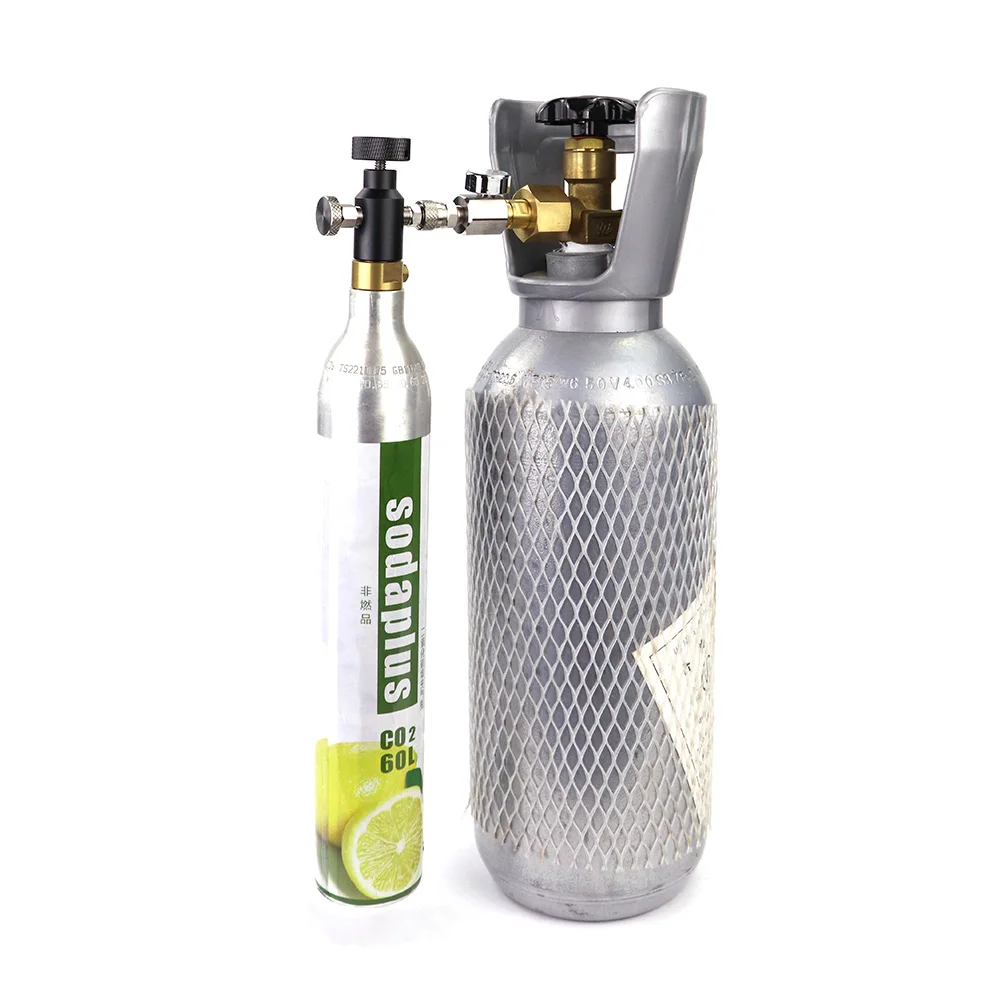 กระบอก Co2โซดาใหม่ (ด้าย Tr21-4) อะแดปเตอร์เติมกระแสสถานีเติมพอดีกับ sodastream กระบอก Co2สีฟ้า