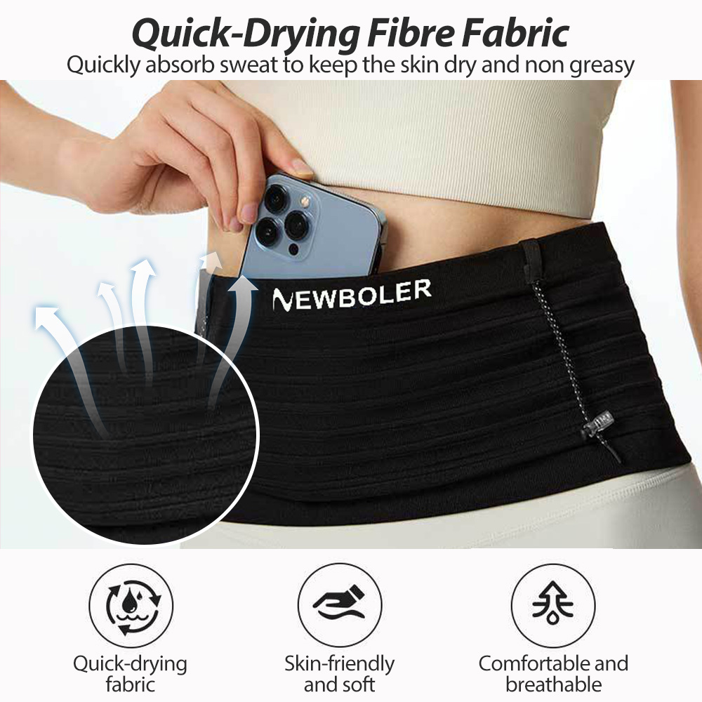 NEWBOLER – sac de taille de sport élastique, léger, ceinture de numéro de course pour Triathlon, Marathon, cyclisme, alpinisme