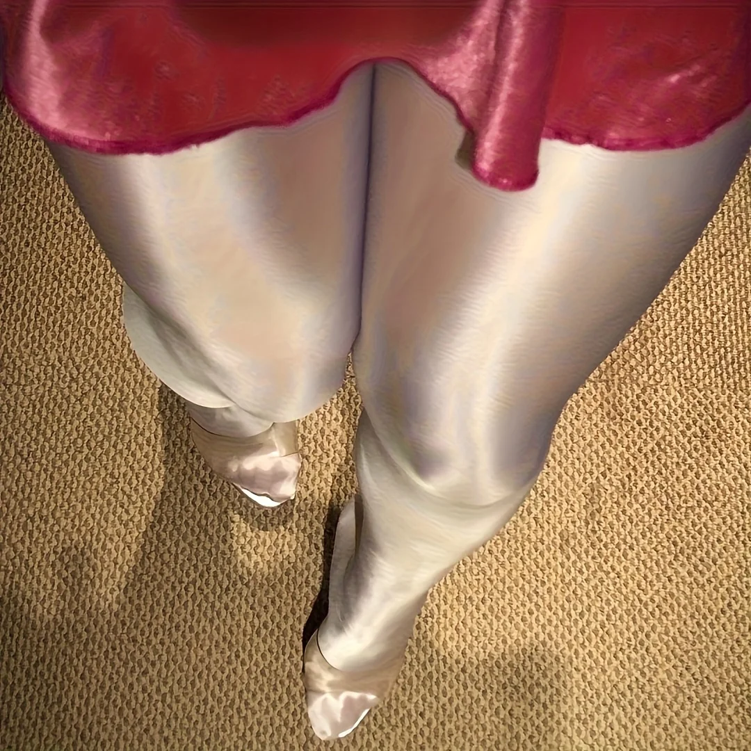 Luxury Oil Gloss Stockings for Women, Solid Color Pantyhose, Knit Thick Fabric, Back Seam, Elegant & Sexy