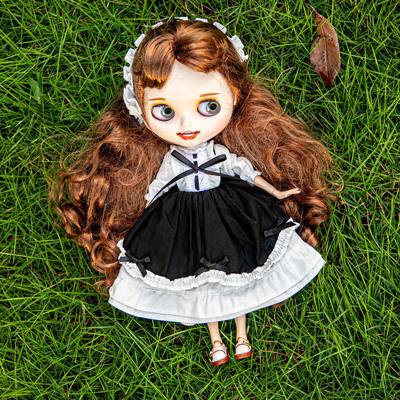 Mới Blyth Màu Đỏ Rượu Vang Trắng Quần Áo Búp Bê Blyth Quần Áo Búp Bê Công Chúa Phối Ren Trắng Cho Ymy Búp Bê Licca Azones Ob24 ob27 Fr Búp Bê