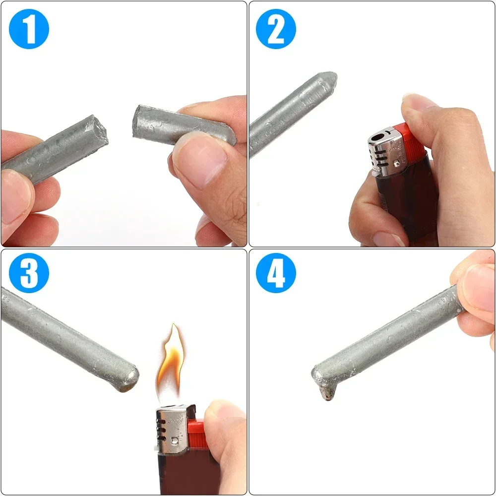 3/6/9 pezzi bacchette per saldatura a bassa temperatura per fori di riparazione facile fusione rame ferro alluminio patch up asta kit di riparazione in acciaio inossidabile