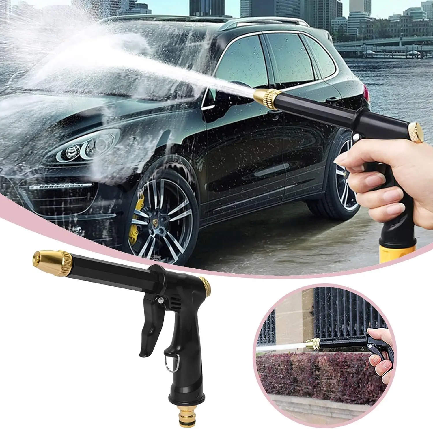 Hogedruk Power Waterpistool Jet Tuinwasmachine Sproeier Watering Spray Tuinsproeier voor schoonmaakgereedschap