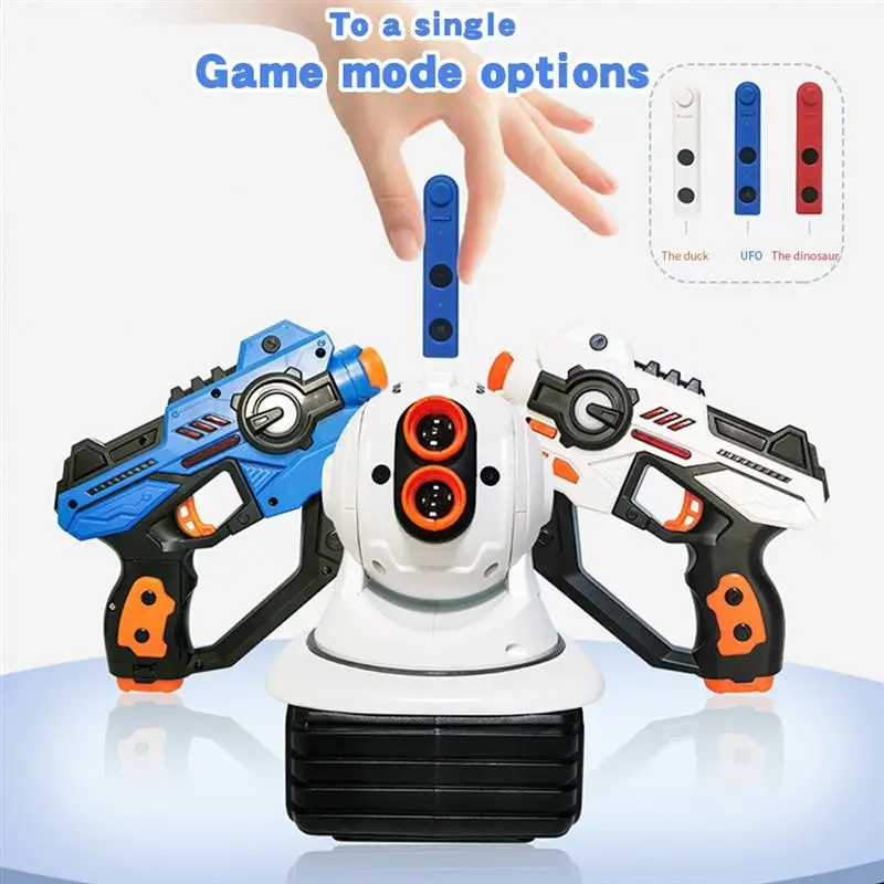 Pistolas de juguete con etiqueta láser eléctrica, proyector infrarrojo, arma, Blaster, Pistola, Kit de batalla láser, juegos de interacción para niños, 2 unids/set