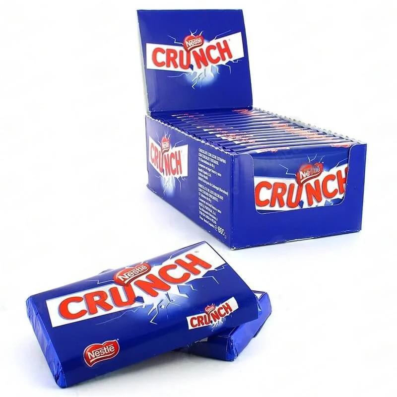 Chocolatina Crunch Estuche de 15 Unidades 40gr - Chocolate con Arroz Inflado NESTLE