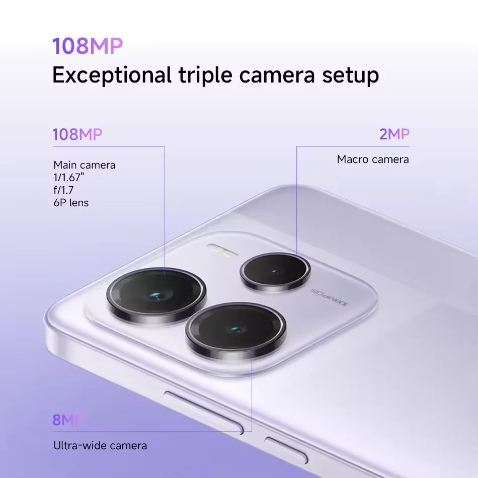 Xiaomi Redmi Note 14 5G Version Européenne 8+256GB Dimensity 7025-Ultra AMOLED Écran 6,67" 120Hz 108MP Caméra principale OIS 45W Charge, IP64, NFC