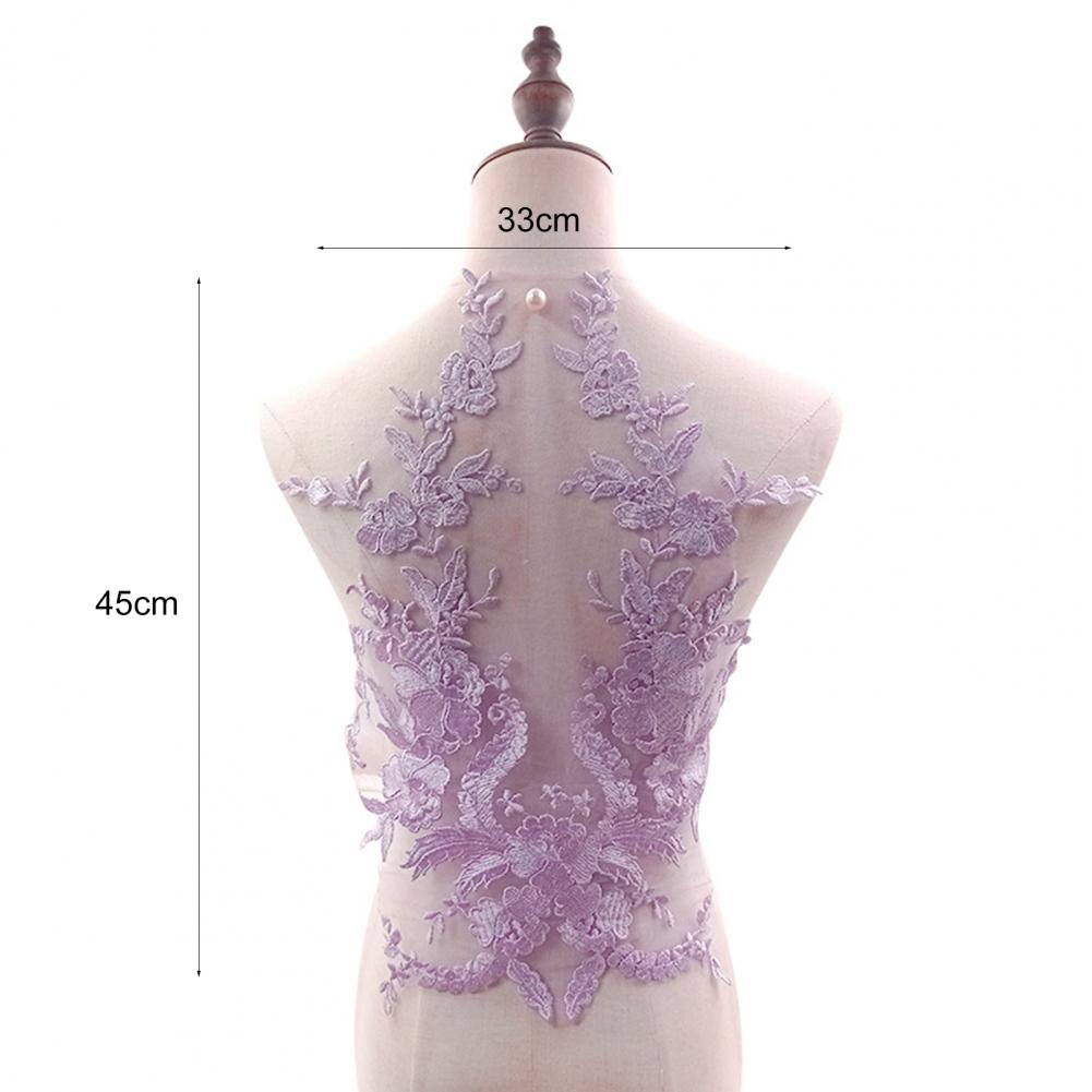Cuello falso de tela bordada, banda de cuello falso, Apliques de encaje de costura, cuello de tela de flores, cuello trasero para ropa DIY