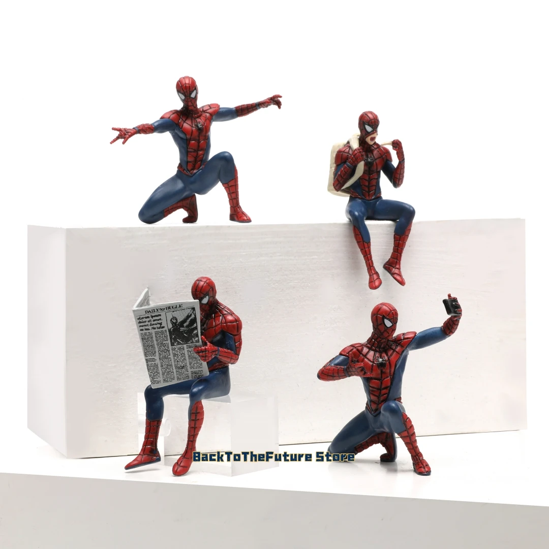 Hasbro Marvel Spider Man superhéroe Spiderman 7-9cm figura de acción Spider-Man colección de Anime Mini juguetes modelo regalo para niños