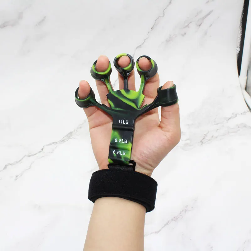 Esercitatore per dita con pinza per dito Esercitatore per chitarra con 6 livelli resistenti Recupero Strumenti fisici Rinforzo per le mani per pazienti