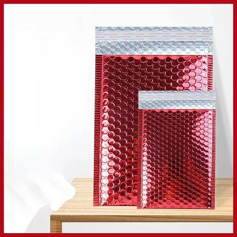 Bolsas de sobre de espuma de película aluminizada, sobres de envío acolchados con autosellado, 10 piezas, 15x18CM