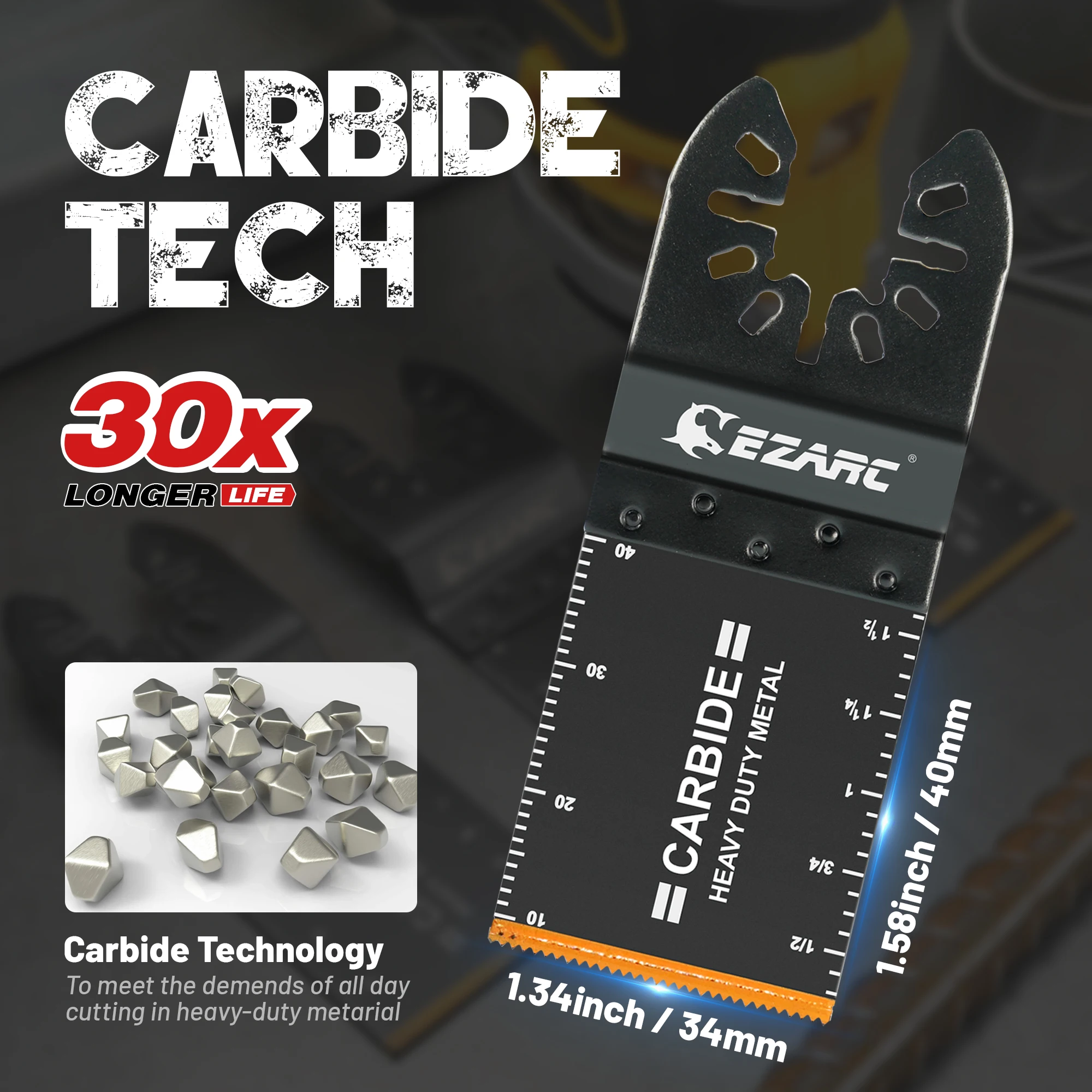 EZARC 3/6/9 ชิ้นคาร์ไบด์ฟันใบมีดใบเลื่อย Multitool Oscillating เครื่องมืออุปกรณ์เสริมสําหรับตัดโลหะ, ตะปูเหล็ก