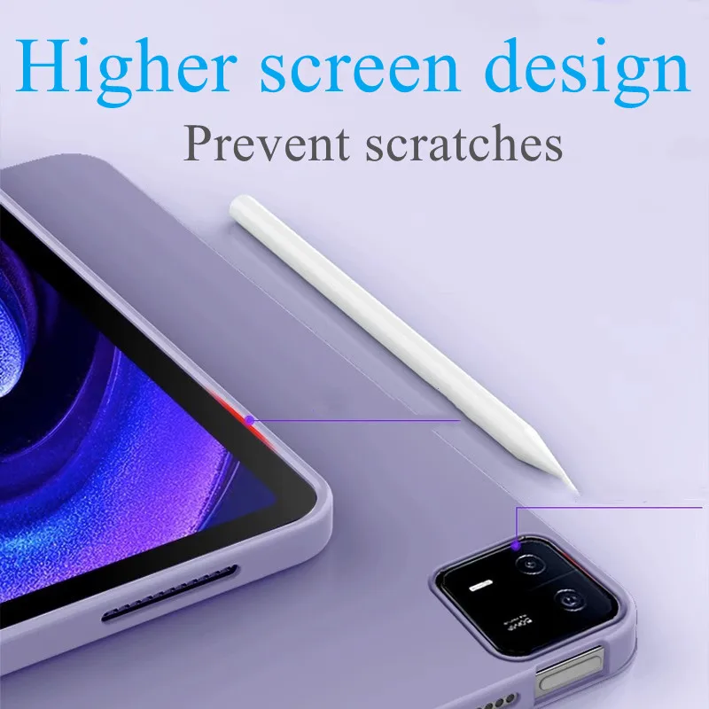 Funda para Xiaomi Pad 6, Funda para xiaomi mi pad 6 Pro de 11 pulgadas, Funda de silicona para despertar y dormir, Funda de soporte de carga
