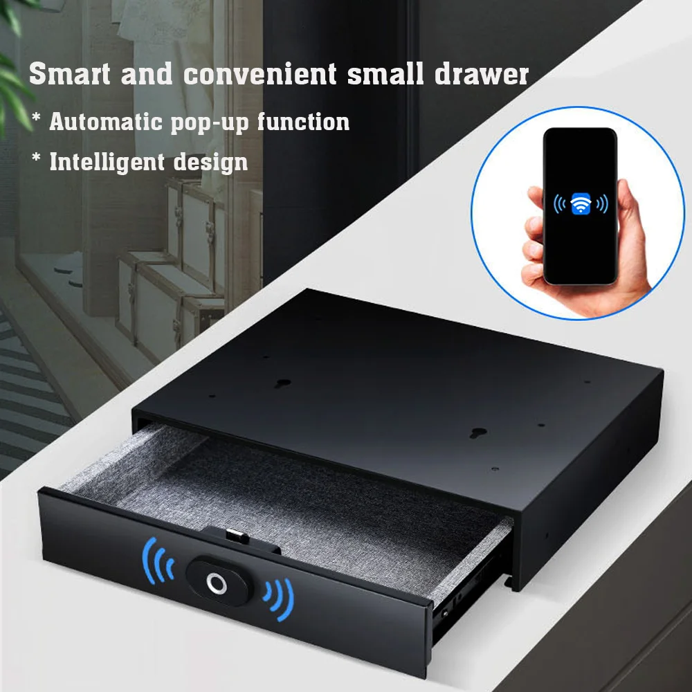 Escondido casa gaveta segura com identificação Fingerprint, desbloquear, Smart Touch