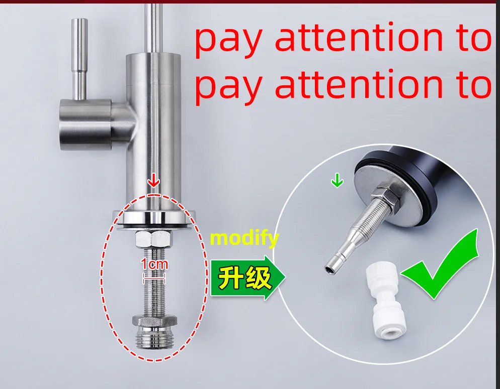 สแตนเลสสตีลครัวเครื่องกรองน้ําดื่มโดยตรงแตะ Reverse Osmosis เครื่องกรองน้ําอ่างล้างจานก๊อกน้ําเดี่ยวเครื่องกรองน้ํา