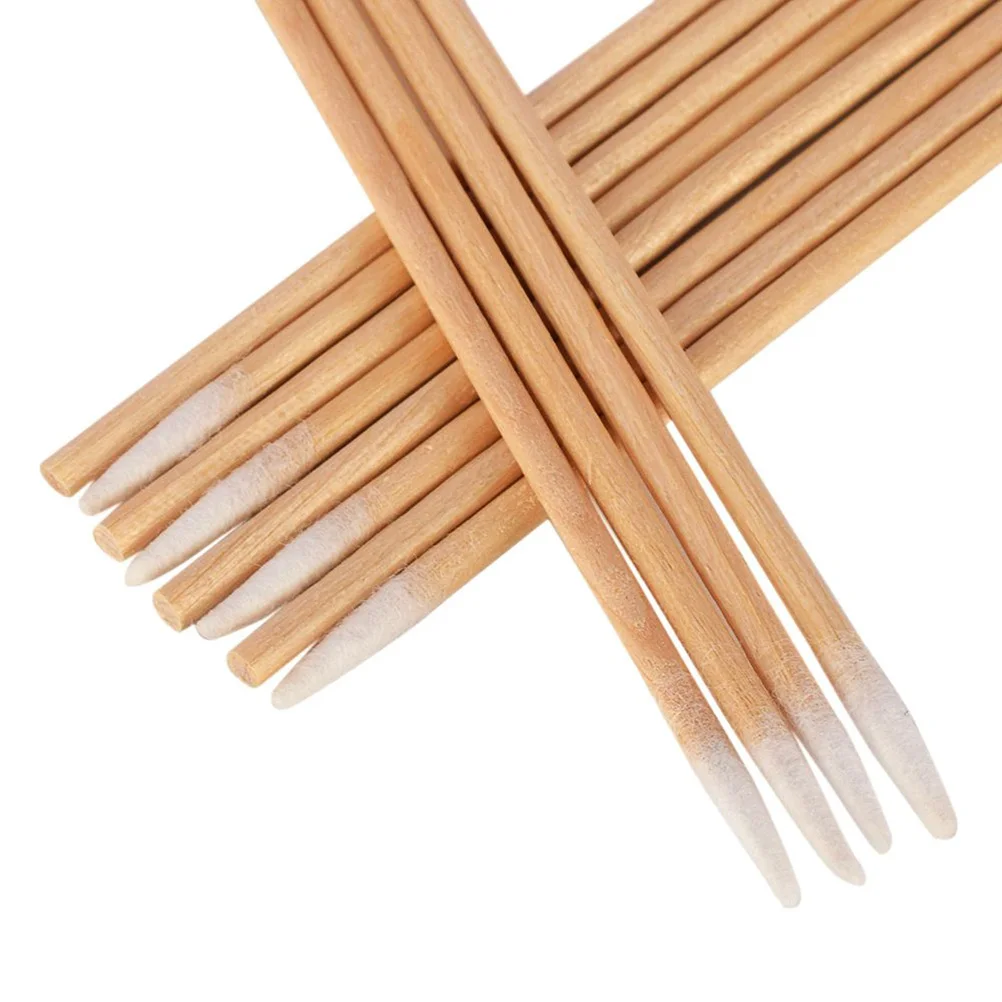 100 Uds. Hisopos de algodón para limpieza, palitos desechables para los oídos sin pelusa para uñas, herramientas de maquillaje, salón, Hospital, uso doméstico