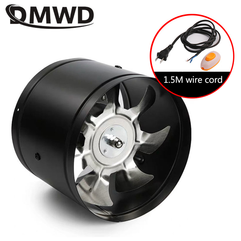 4/6 inch Exhaust fan 4“6” Air Ventilator For Kitchen Bathroom Mini Extractor With 1.5M wire cord Metal Pipe Duct Fan 110V 220V