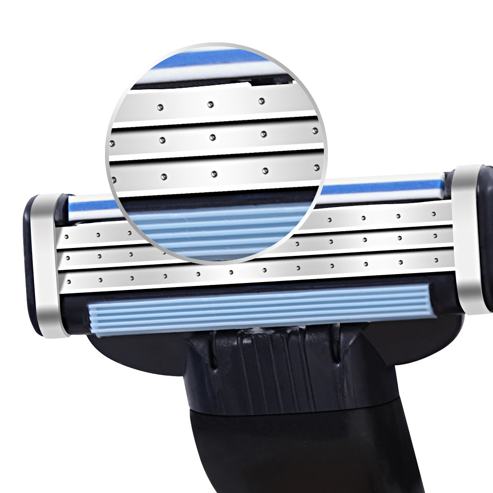 High Quality Man Safety Razor Blade 4 Layer German Stainless Steel Shaving Cartridges Compatible Mach 3 Shaver 4Pcs/Box