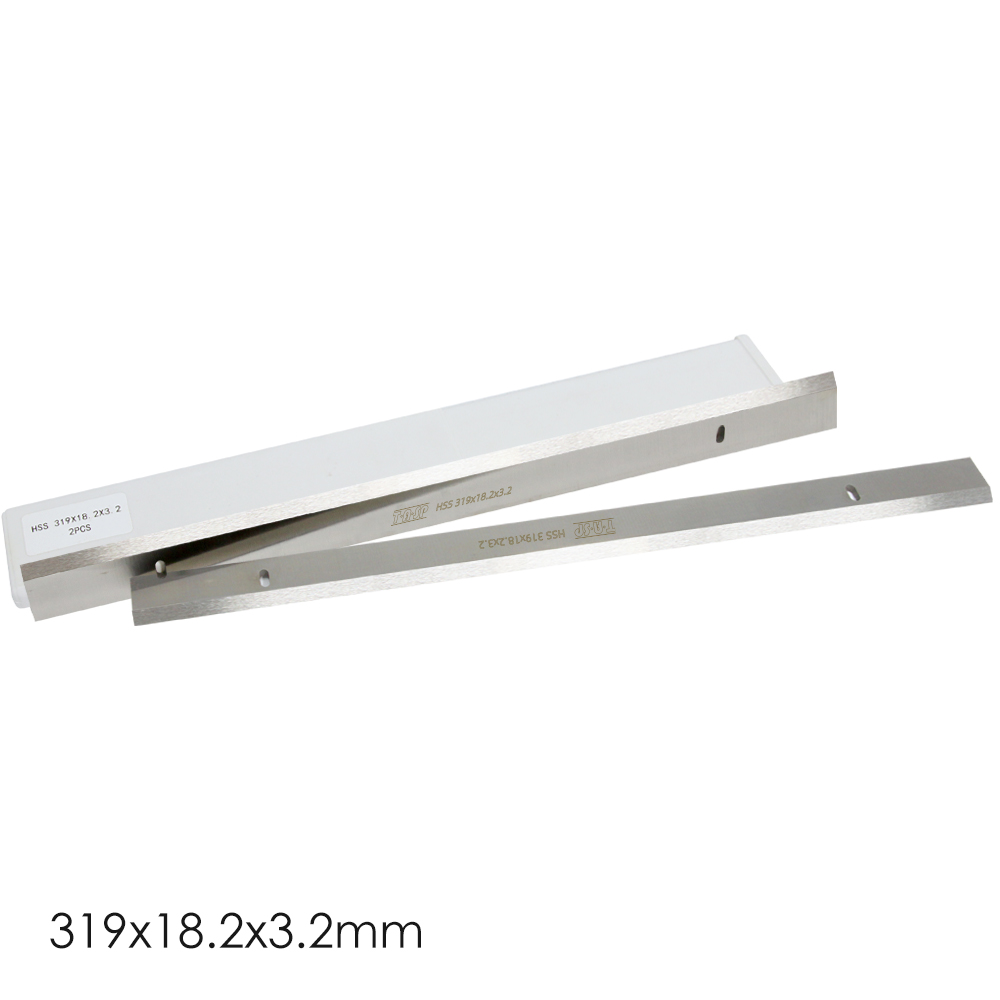 319 มม.HSS ความหนากบไม้ใบมีดมีด 319x18.2x3.2 มม.ขอบสําหรับ RYOBI ETP1531AK JET JWP-12 GMC MA1931 Corvette 21