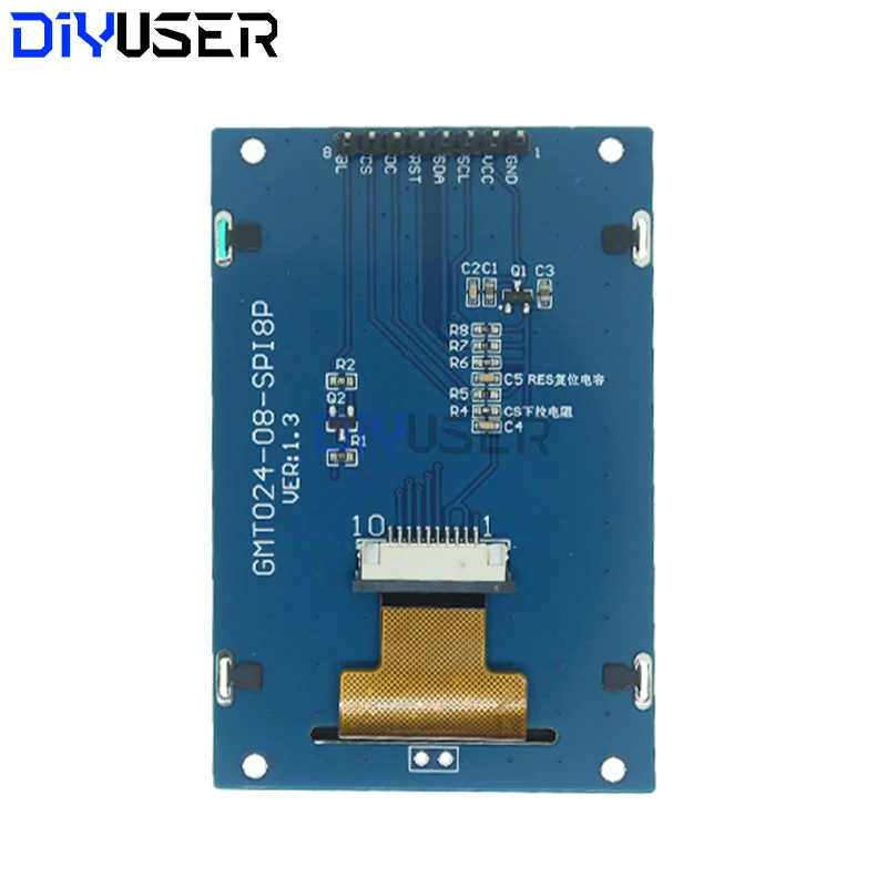 Diyuser 2.4 "módulo de tela lcd tft 240x320 st7789 spi display colorido para arduino raspberry pi projetos diy