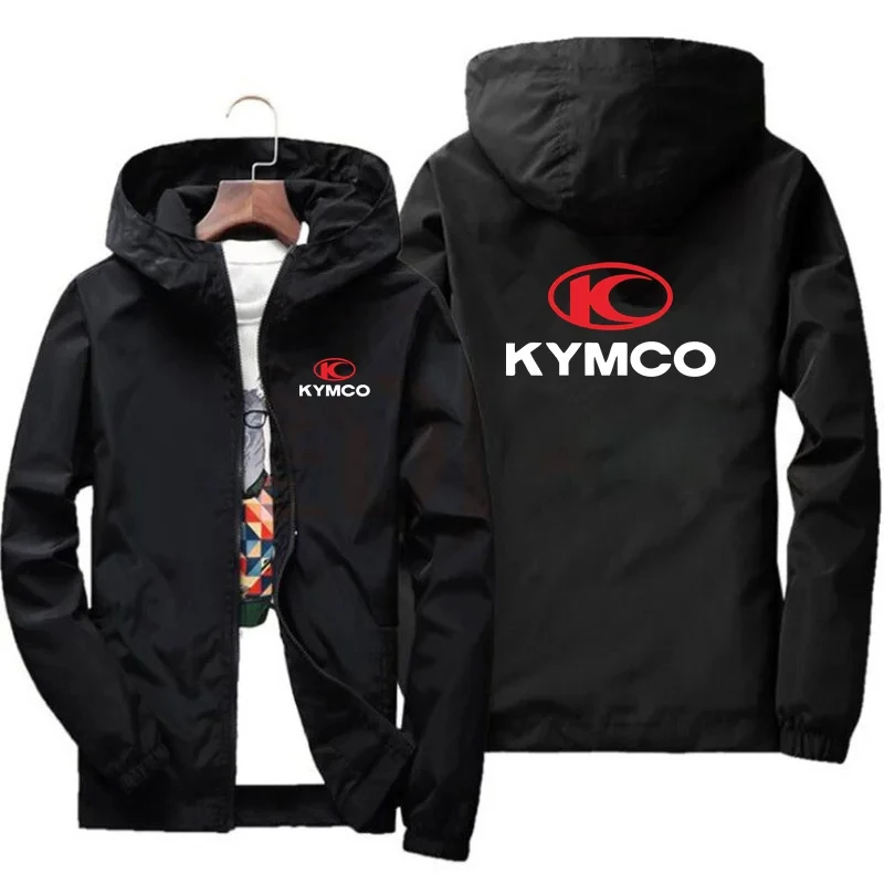 KYMCO Herren Casual Slim Fit Herbst/Winter Schwarz Baseball Herbst Mode Boutique Reißverschluss Jacke 2024 Frühling Neues Produkt