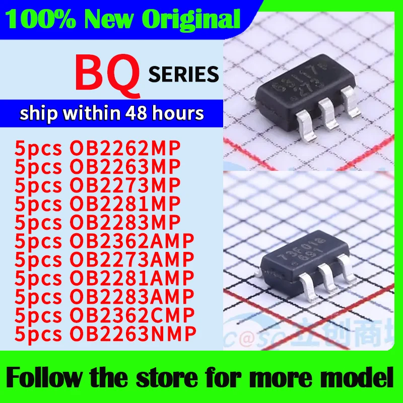 5 unids/lote OB2262MP OB2263MP OB2273MP OB2281MP OB2283MP OB2362AMP OB2273AMP OB2281AMP OB2283AMP OB2362CMP OB2263NMP en stock