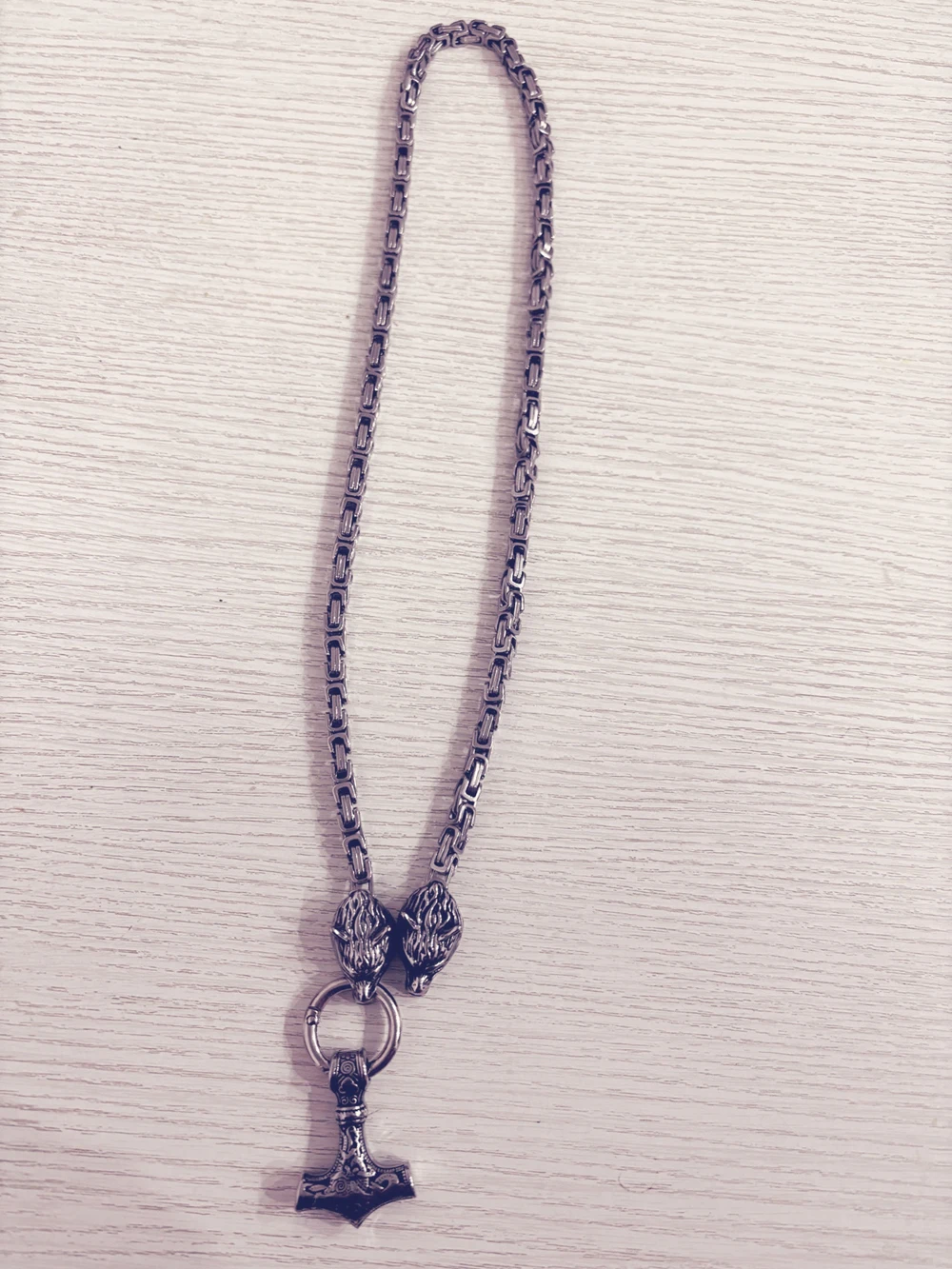 หัวหมาป่าจี้สแตนเลส Nordic Celtic Wolf สร้อยคอผู้ชายไวกิ้งสแกนดิเนเวียน Rune อุปกรณ์เสริมนอร์ส Amulet เครื่องประดับ