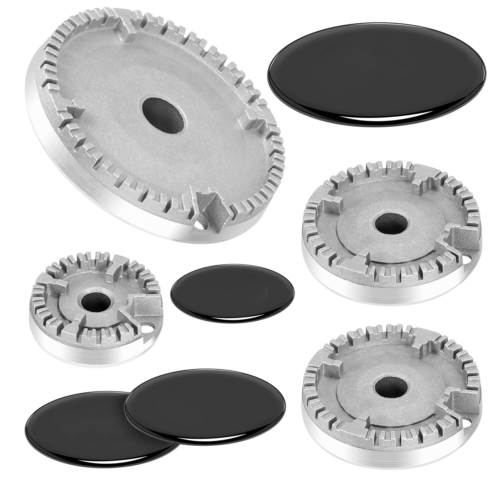 Newest Cooker Hat Set Stove Lid Upgraded, Oven Gas Hob Burner Crown Flame Cap, Gas Burner Flame Cap Fits Most Gas Stove Burners