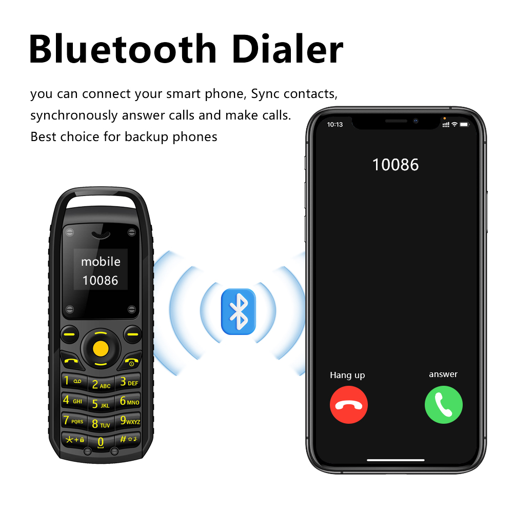 SERVO B25 Super Mini Mobile Phone Dual SIM Standby Magic Voice Blutooth Dial Blacklist Alarm Clock 2G Smaller Feature Cellphones