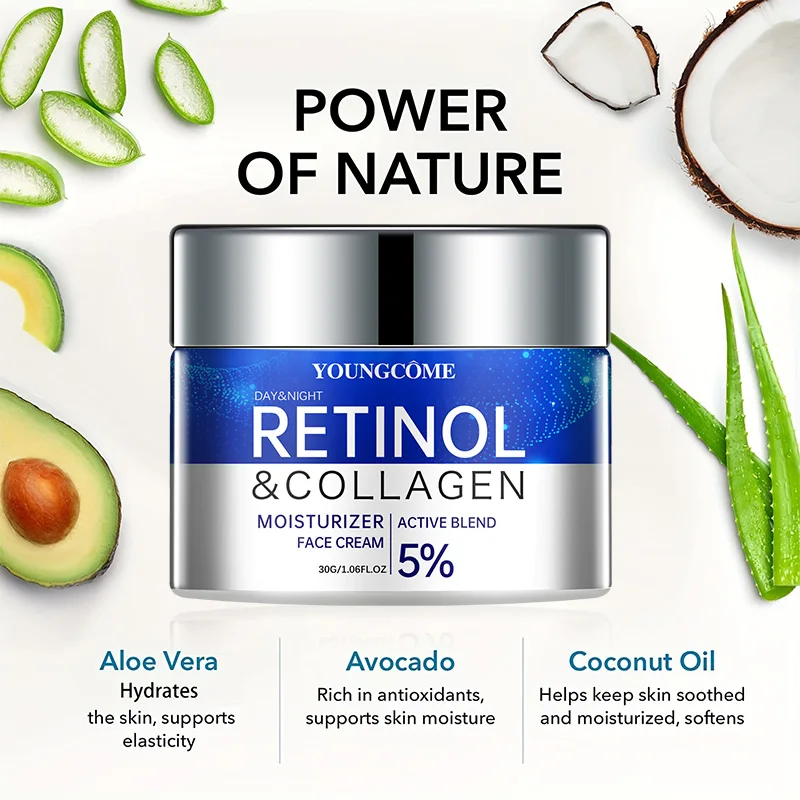 ครีมต่อต้านริ้วรอย Retinol,กําจัดริ้วรอย & Firming Face Moisturizer,ผิวกระจ่างใส,Lifts & Smooths Fine Lines,Whitening Effect