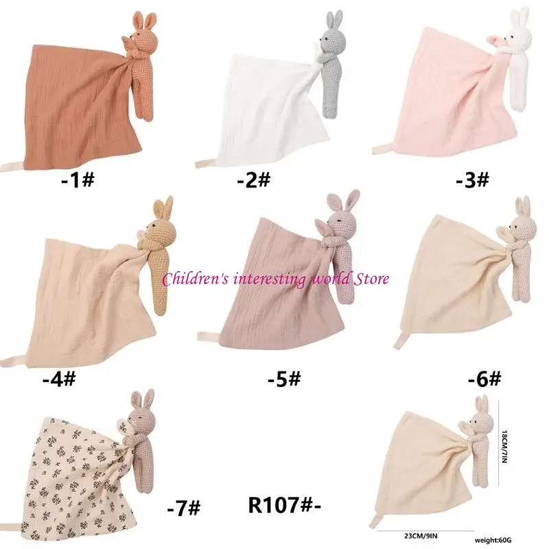 Bayi Handuk Kartun Soothing Hewan Bersumpal Kain Mainan Menyenangkan Membantu Tenang 425f