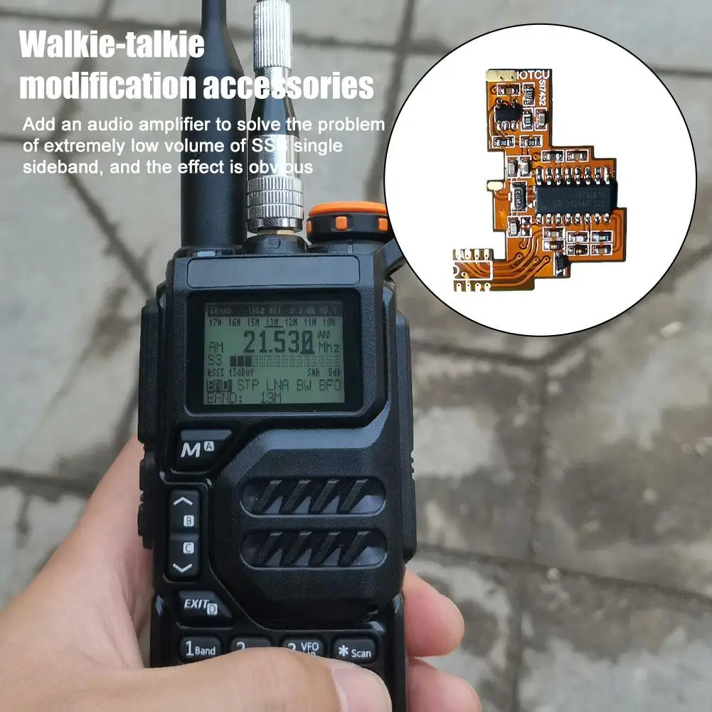 Chip y oscilador de cristal SI4732, módulo de modificación de componentes para Uvk5/k6 V2 FPC, versión para accesorios de UV-K5 Quansheng, 1 Juego
