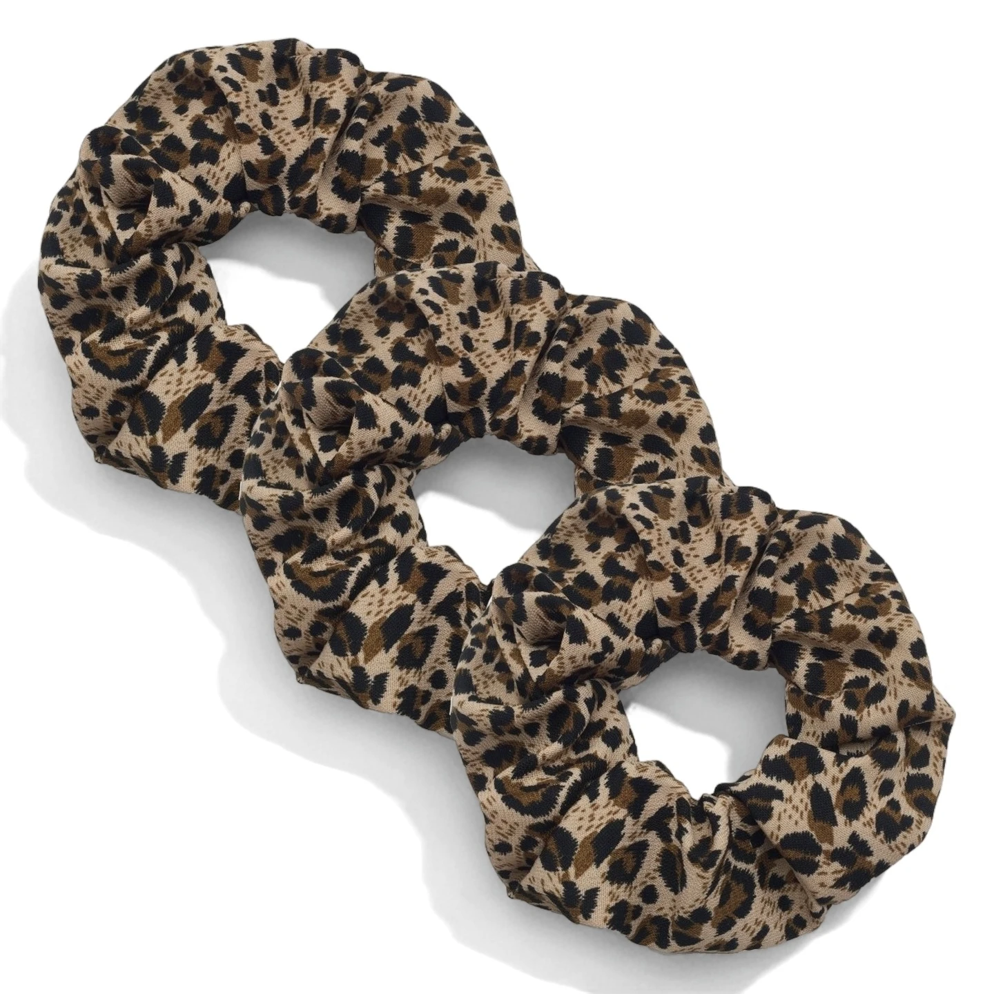 1/3/6 pçs leopardo impressão scrunchies laço de cabelo corda faixa de cabelo titular rabo de cavalo elegante feminino acessórios para o cabelo chiffon casual
