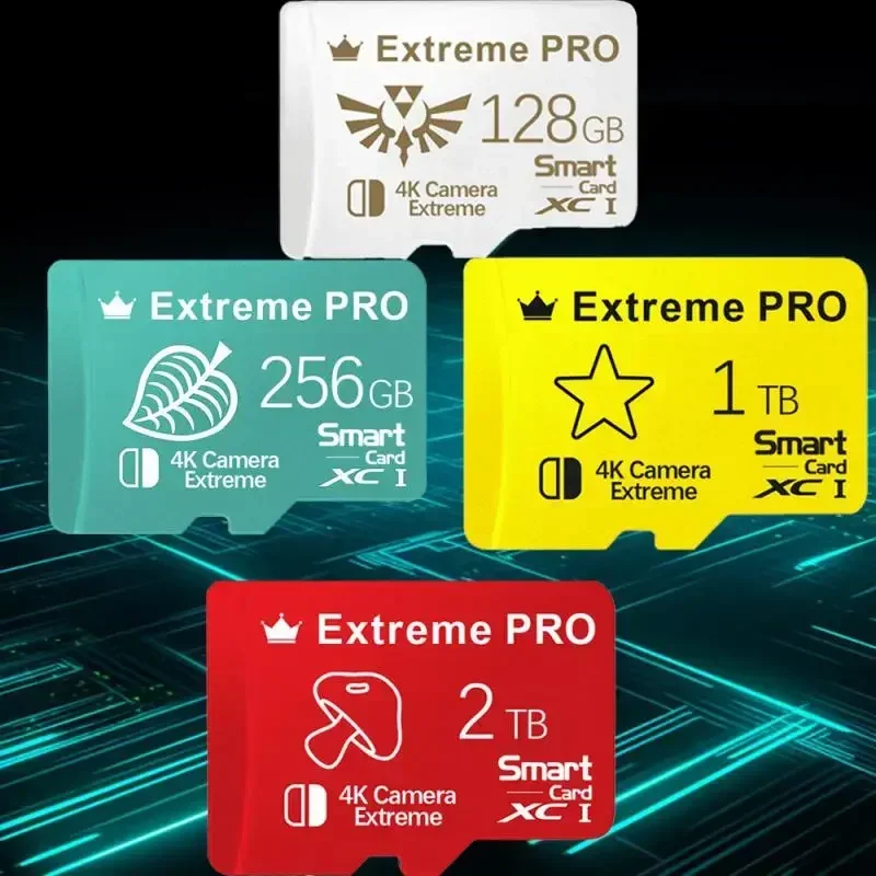 Mini tarjeta de memoria Original de alta velocidad de 2TB, tarjeta SD de 1TB Clase 10, tarjeta de memoria de 512/256/128GB para accesorios de Nintendo Switch