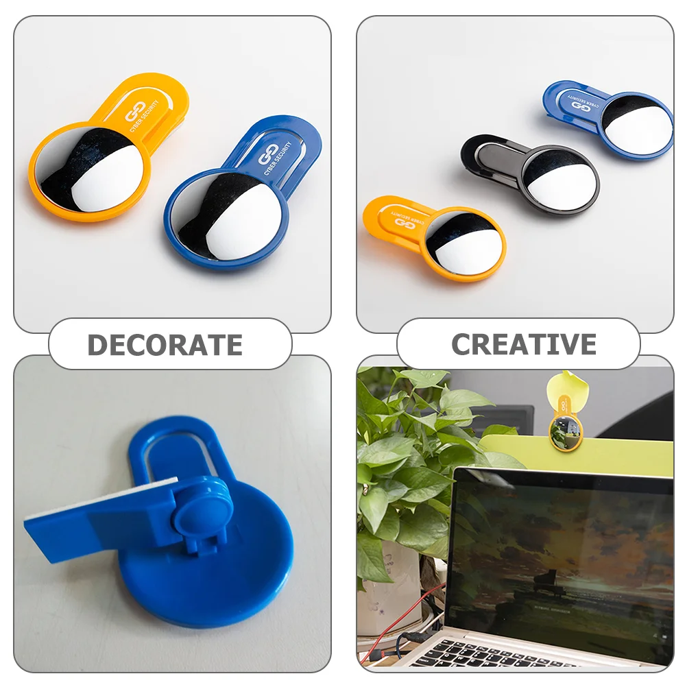Compact Computer Rearview Mirror Office Desk Workbench Surveillance Abs Reflective Material Safety Gadget Monitor Accessory