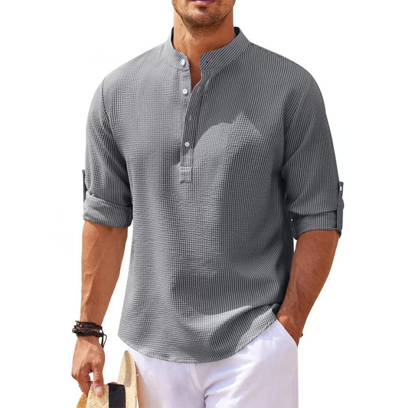 2024 nuevo Heren blusa Casual Katoenen Linnen camisa Losse Tops Lange Mouwen camiseta Lente Herfst Casual Heren camisas