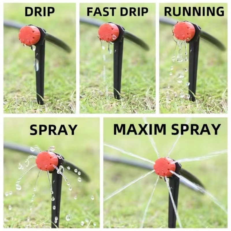 5M-60M Sistema di irrigazione a goccia Set di irrigazione per piante Kit di irrigazione Gocciolatori regolabili per irrigazione Micro sistema di irrigazione da giardino