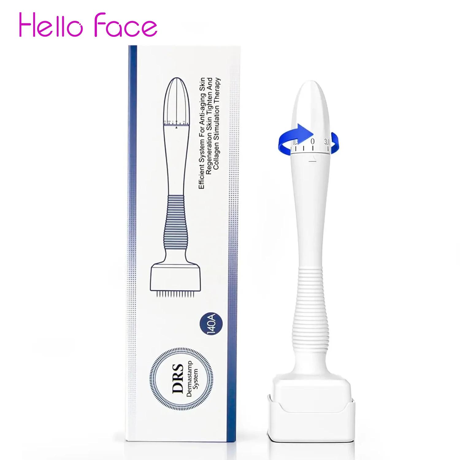 Derma Stamp Adjustable Microneedling With 140 pin Needles Face Body Care Hair Beard Growth