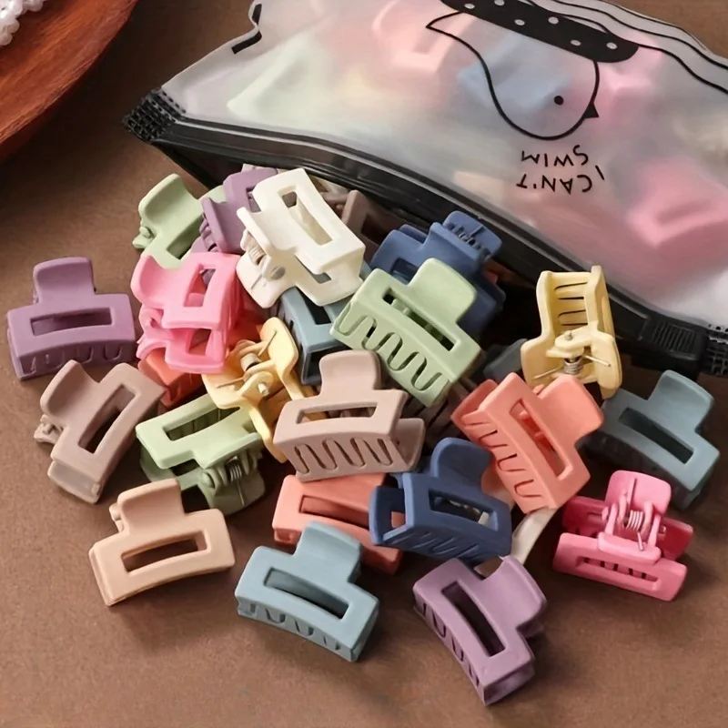 20 unids/bolsa de pinza para el pelo hueca mate de Color sólido, pasadores de captura de Color caramelo, accesorios elegantes para el cabello adecuados para mujeres