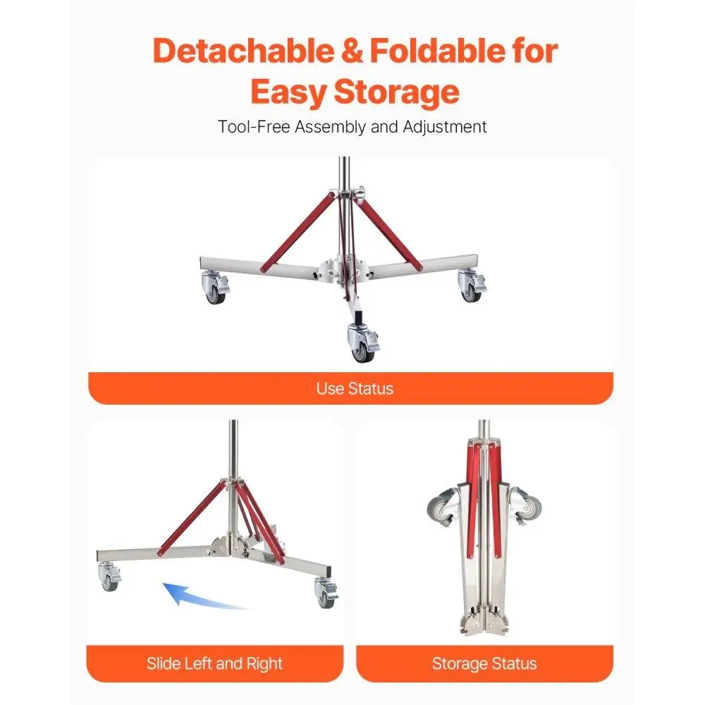 Heavy Duty Light Stand Casters Max Height 10.5ft 320cm Tripod Stand