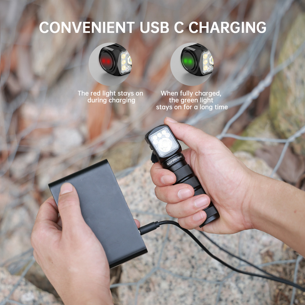 SOFIRN HS42 Налобный фонарь 2100 лм 18650 EDC USB C Перезаряжаемый с аккумулятором Фонарик SST40 Светодиодный фонарик с магнитом для кемпинга