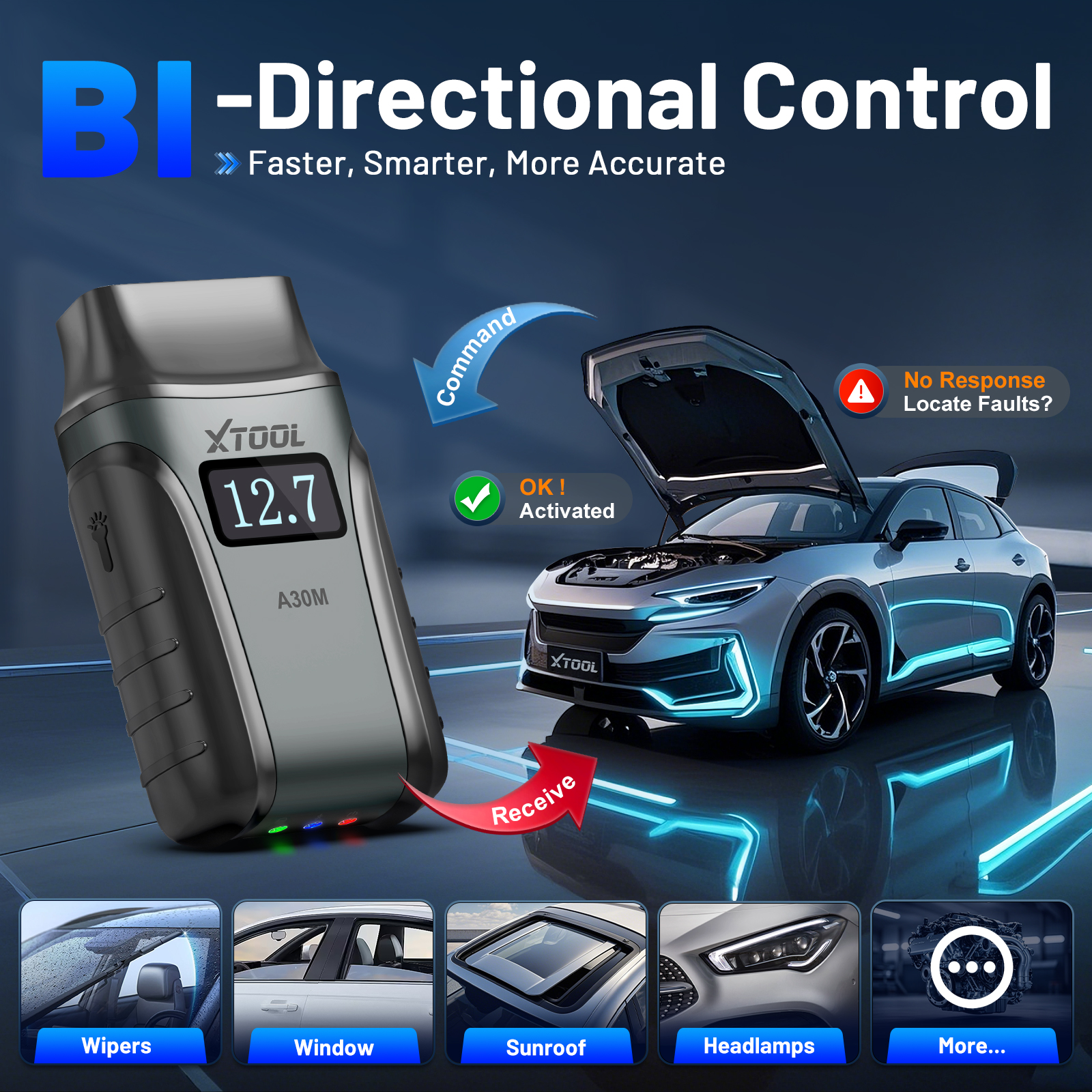 XTOOL A30M AD20PRO OBD2-scanner Volledig systeem Alle auto's Gratis update Automotive-codelezer OBDII DTC-look Diagnostische scantools