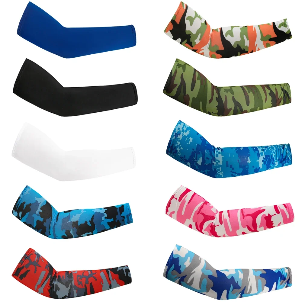 Mangas de brazo de refrigeración Unisex para hombre, cubierta deportiva para correr, protección solar UV, para exteriores, pesca, ciclismo, para ocultar tatuajes, 2 uds.