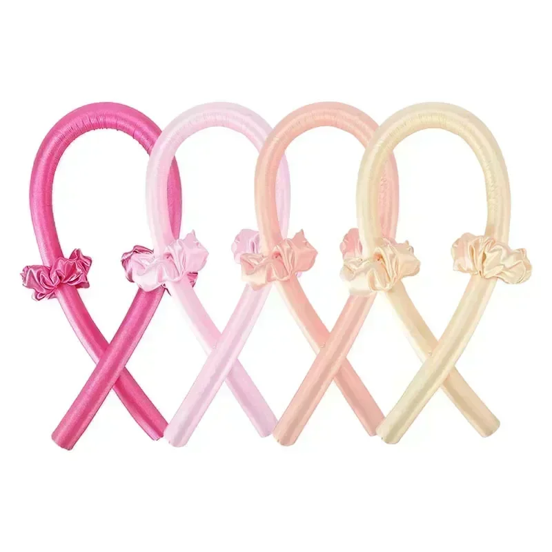 Heatless cabelo encrespadores para ondulação noturna, ferro Headband, preguiçoso seda encrespador, sem calor, cabelo curto longo